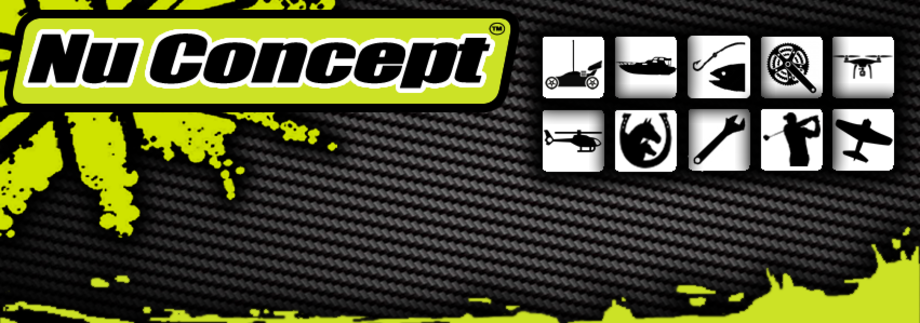 Nu Concept Product Banner, RC Products, Hobby Products, Oils, Adhesives